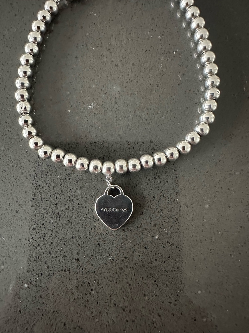 Tiffany Heart Tag Bead Bracelet - Picture 5 of 5